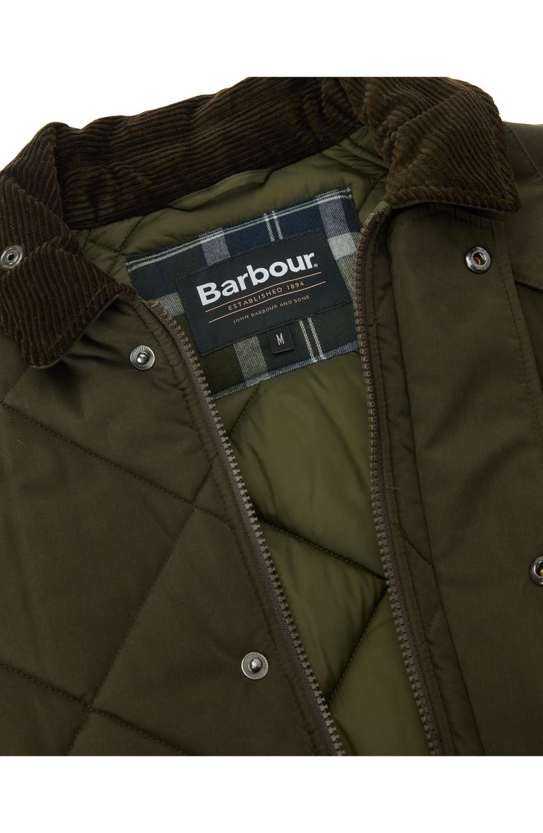 Barbour Bedale Quilted Jacket, Alternate, color, Olive