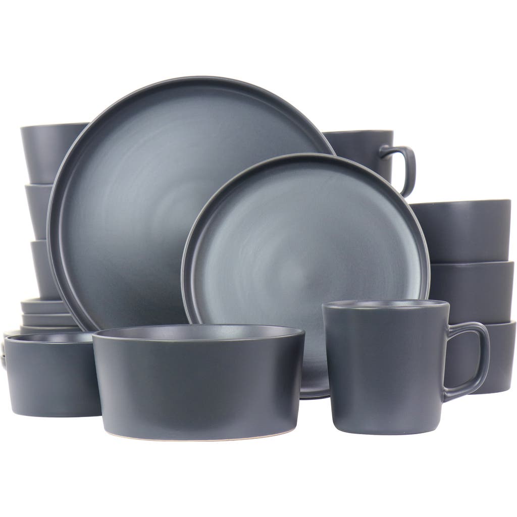 Elama Luxmatte Dark Grey 20 Piece Dinnerware Set In Gray
