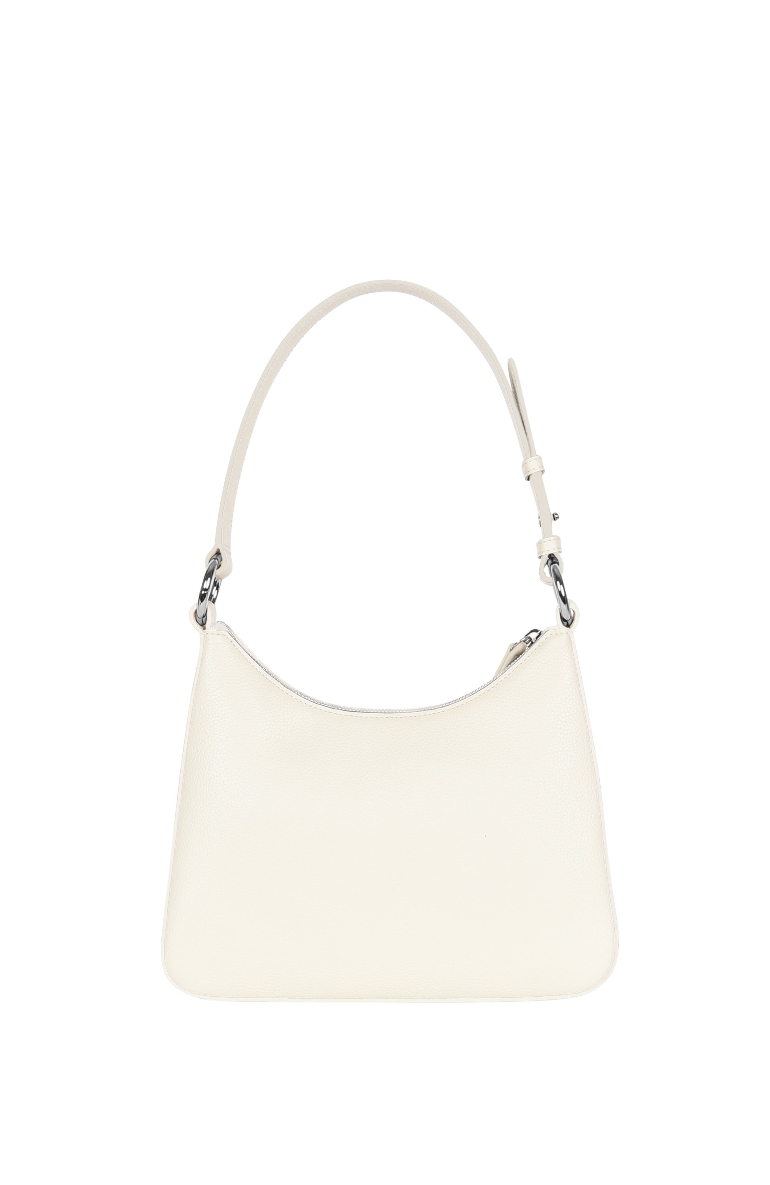 HYER GOODS Upcycled Leather Medium Shoulder Bag, Main, color, White