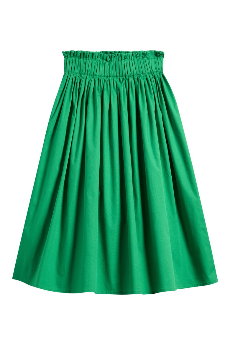 Kids' Pintuck Stretch Cotton Poplin Skirt, Main, color, SEAWEED