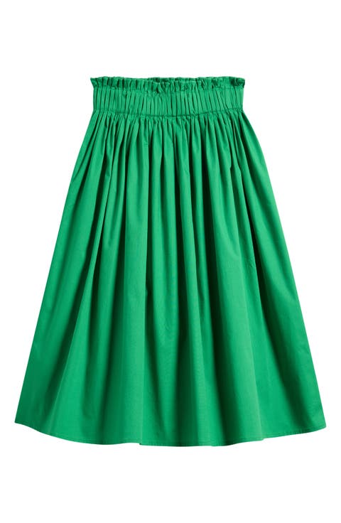 Kids' Pintuck Stretch Cotton Poplin Skirt (Big Kid)