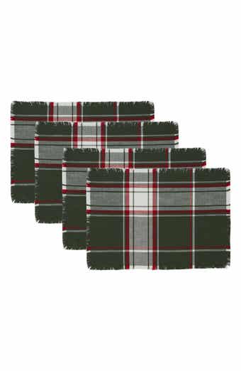 Design Imports Heck the Halls Plaid Set of Four Placemats