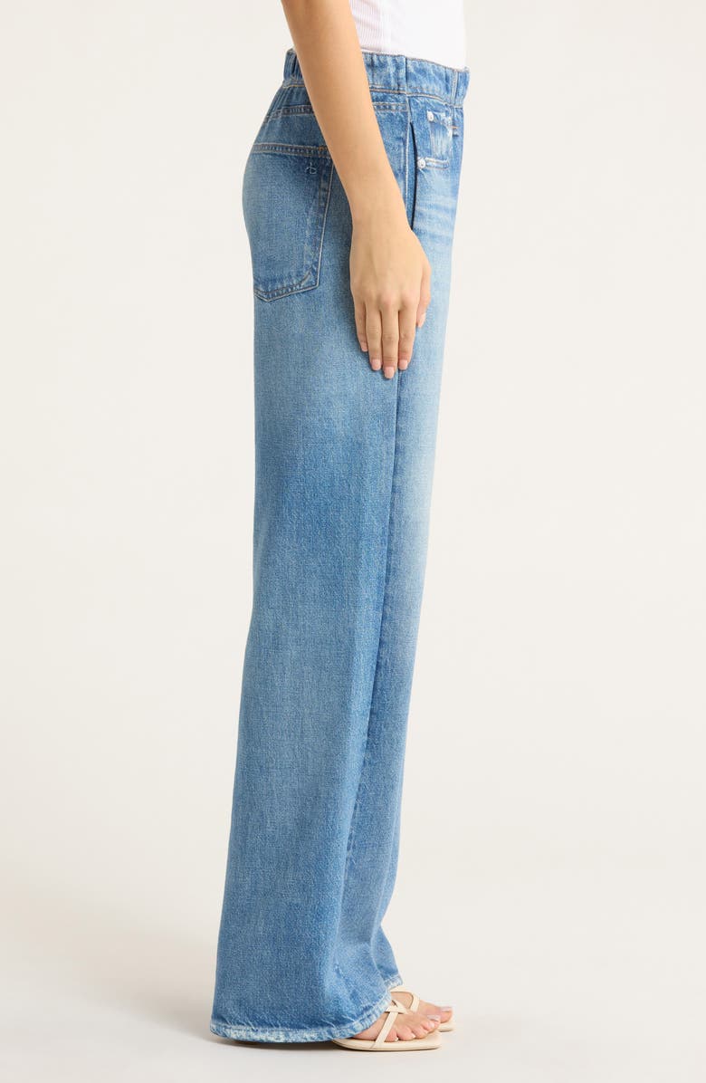 rag & bone rb Miramar Wide Leg Cotton Fleece Sweatpant Jeans, Alternate, color, Frank