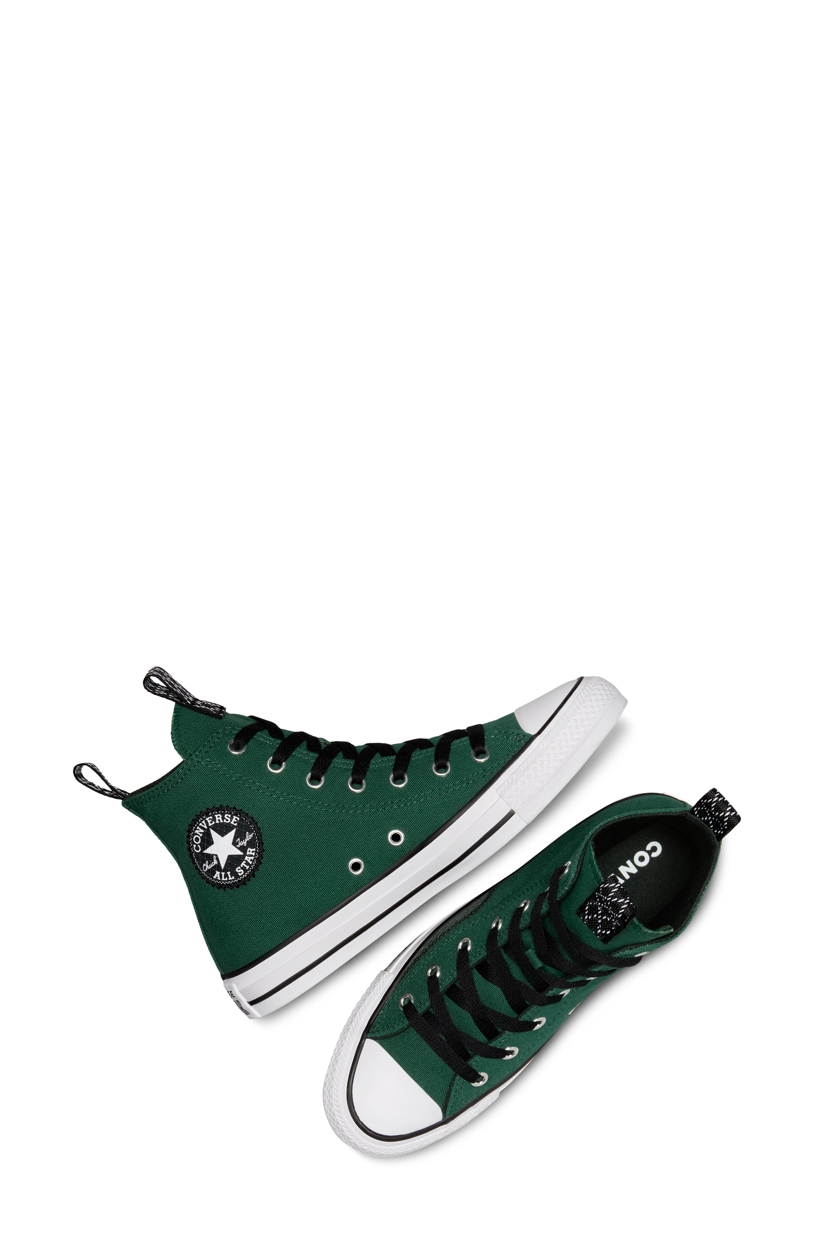 Converse Kids' Chuck Taylor<sup>®</sup> All Star<sup>®</sup> High Top Sneaker, Alternate, color, Green Envy/Black/White