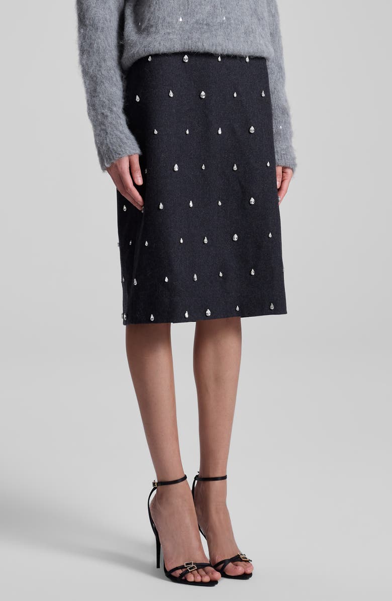 A.L.C. Opal Rhinestone Pencil Skirt, Alternate, color, Charcoal