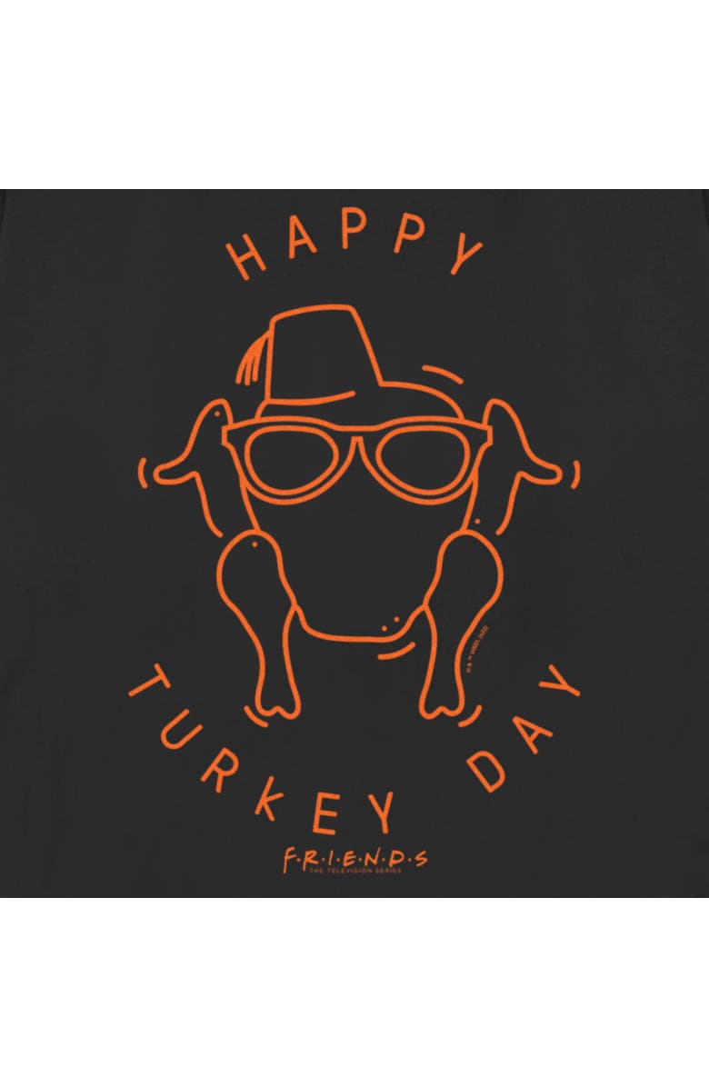 Friends Women's Friends Happy Turkey Day Icon Graphic T-Shirt, Alternate, color, Black