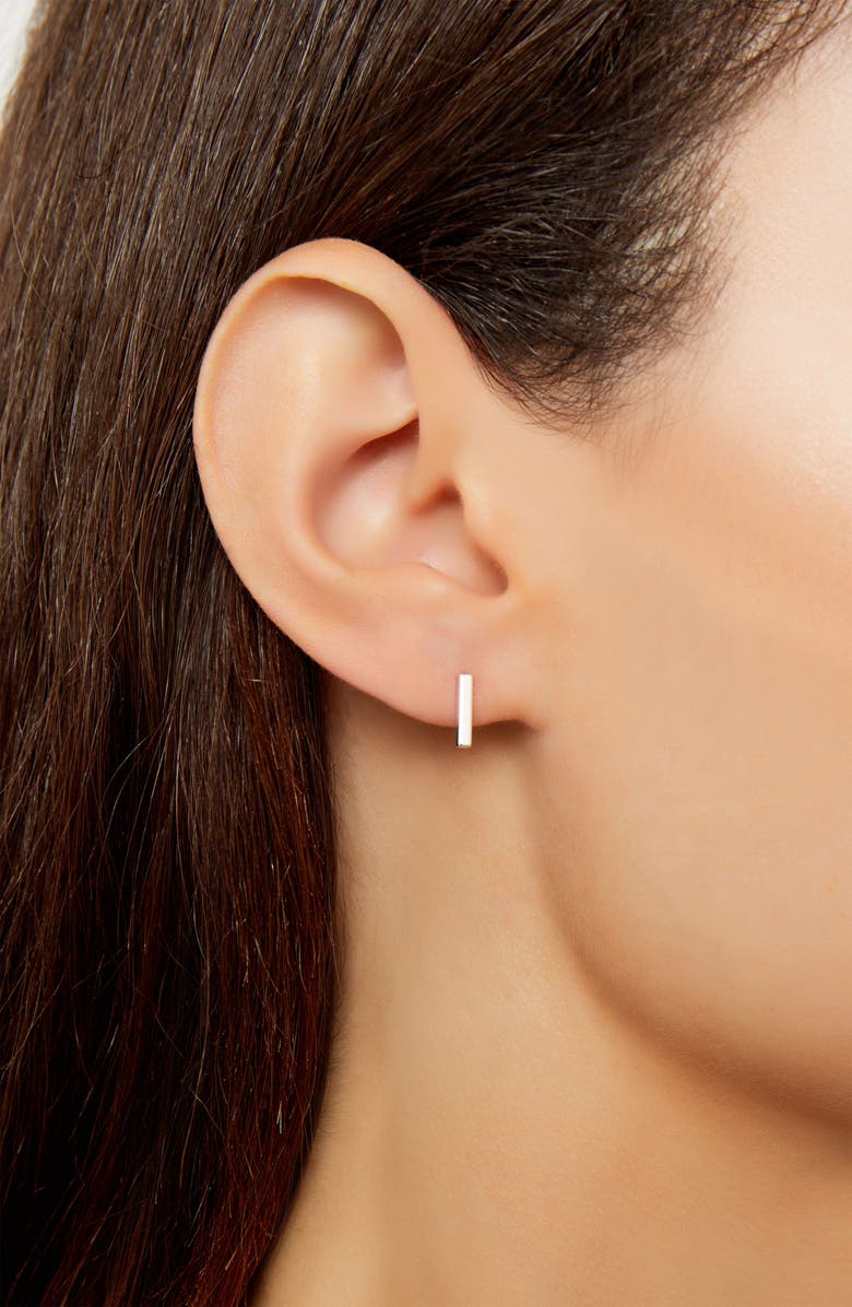 Argento Vivo Sterling Silver Argento Vivo Bar Stud Earrings, Alternate, color,