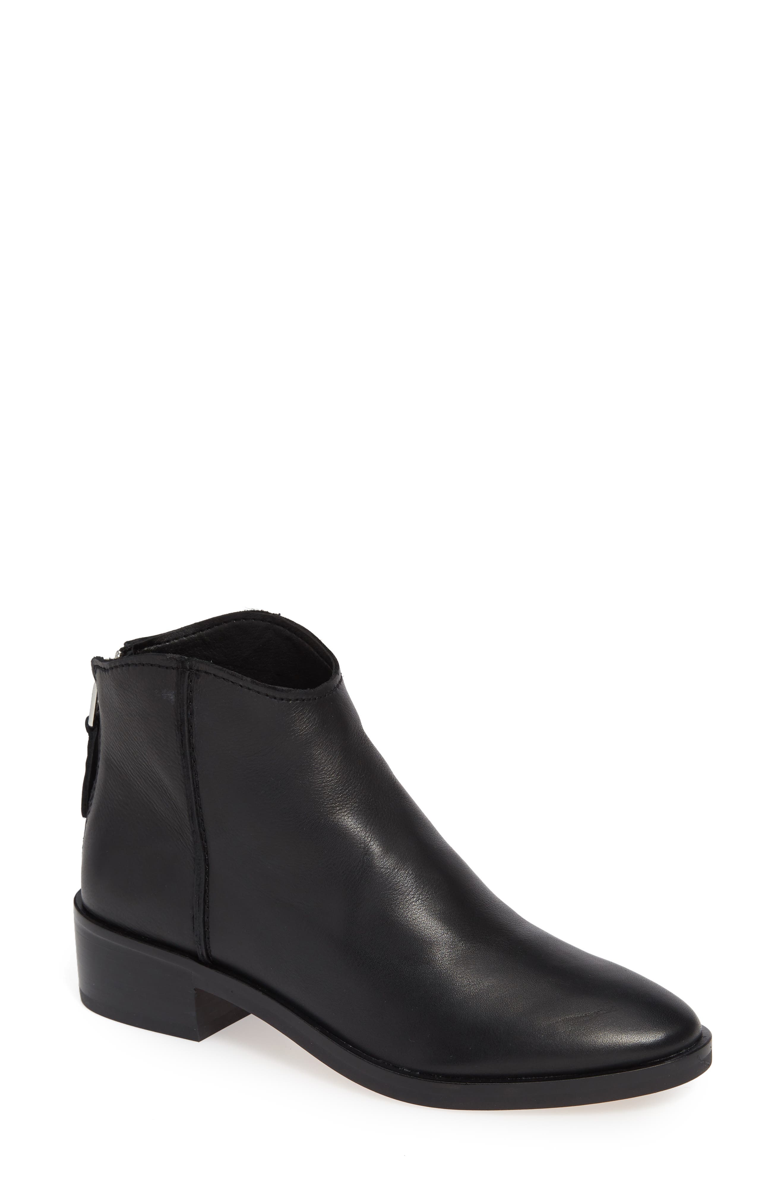Tucker Bootie, Main, color, BLACK LEATHER