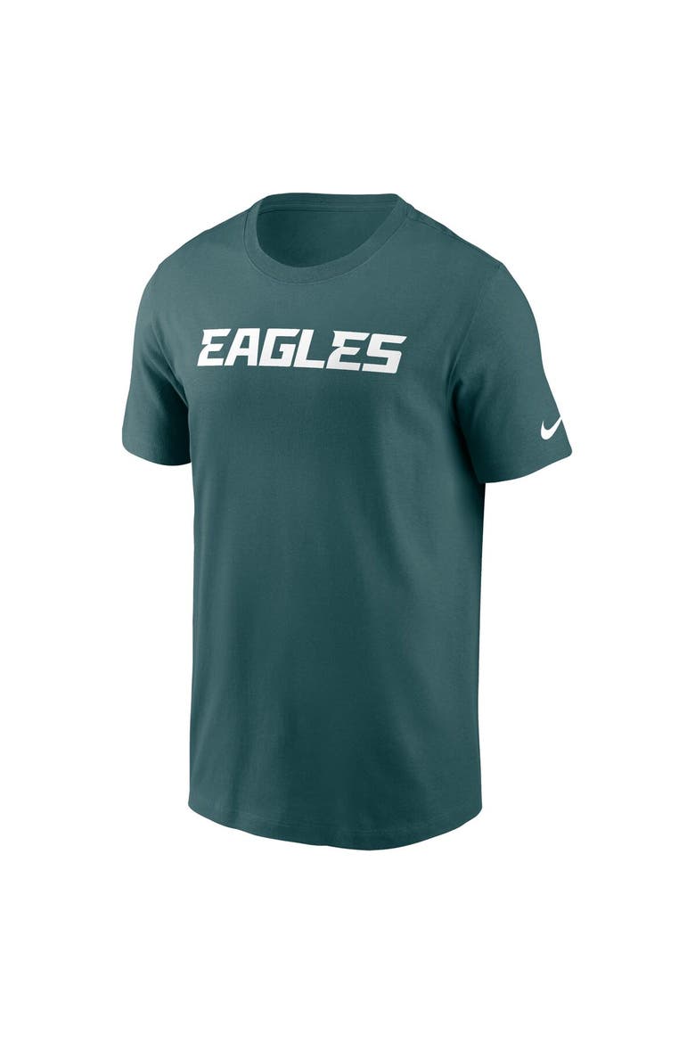 Men's Nike Midnight Green Philadelphia Eagles Primetime Wordmark Essential T-Shirt, Alternate, color, Green