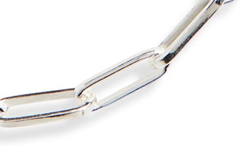 Argento Vivo Elongated Paperclip Chain Necklace In Silver
