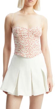 Bardot Estie Eyelet Embroidery Corset Top