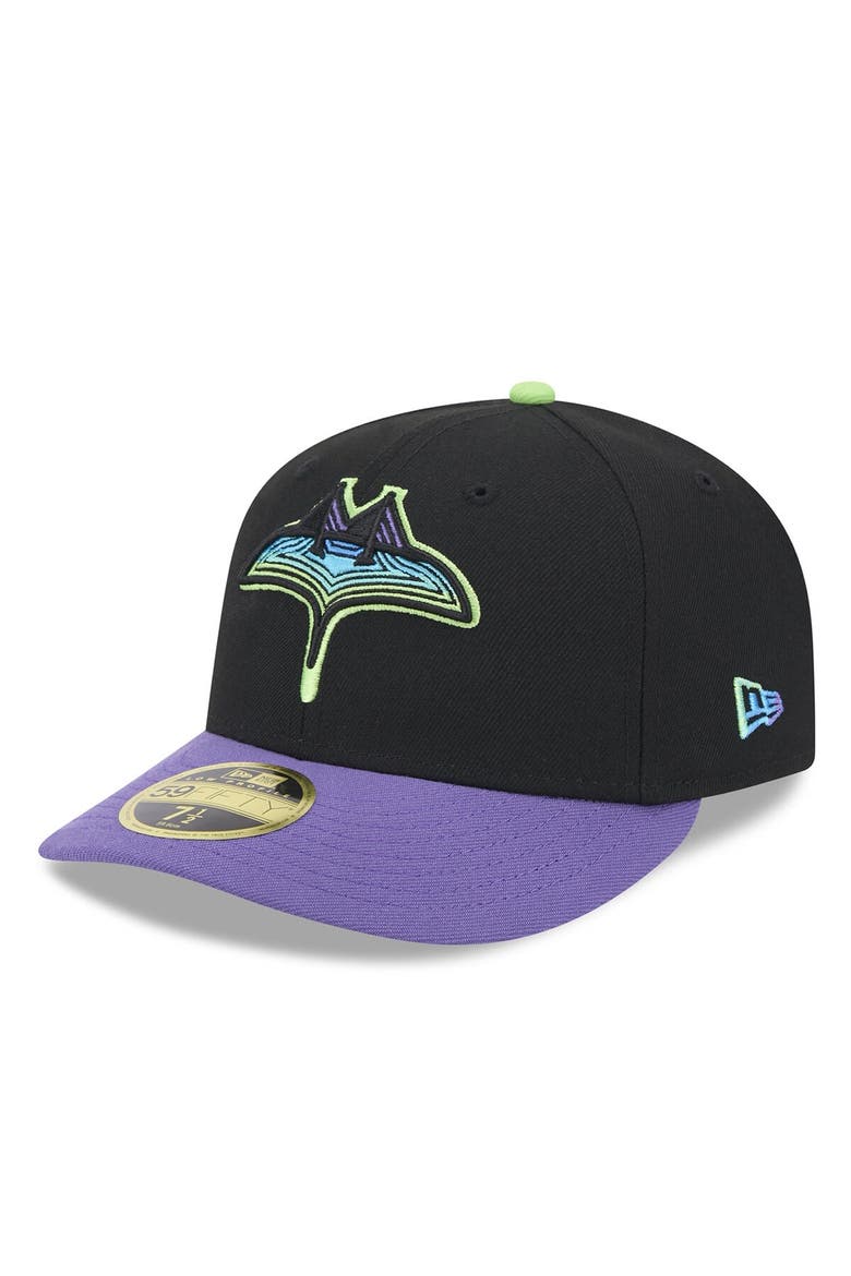 Men's New Era Black Tampa Bay Rays 2024 City Connect Low Profile 59FIFTY Fitted Hat, Main, color, Black