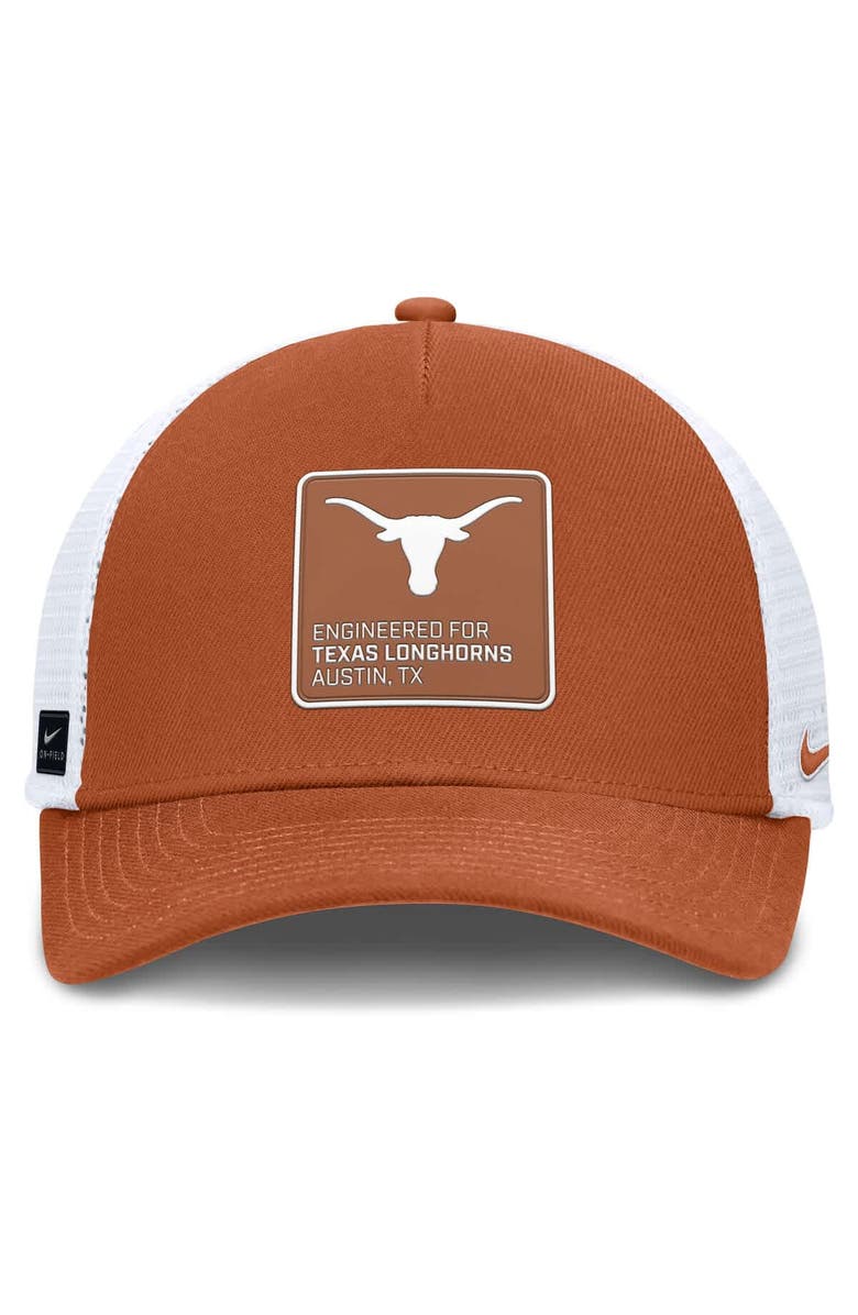 Nike Men's Nike  Texas Orange/White Texas Longhorns 2025 On-Field Rise Engineered Trucker Adjustable Hat, Alternate, color, 