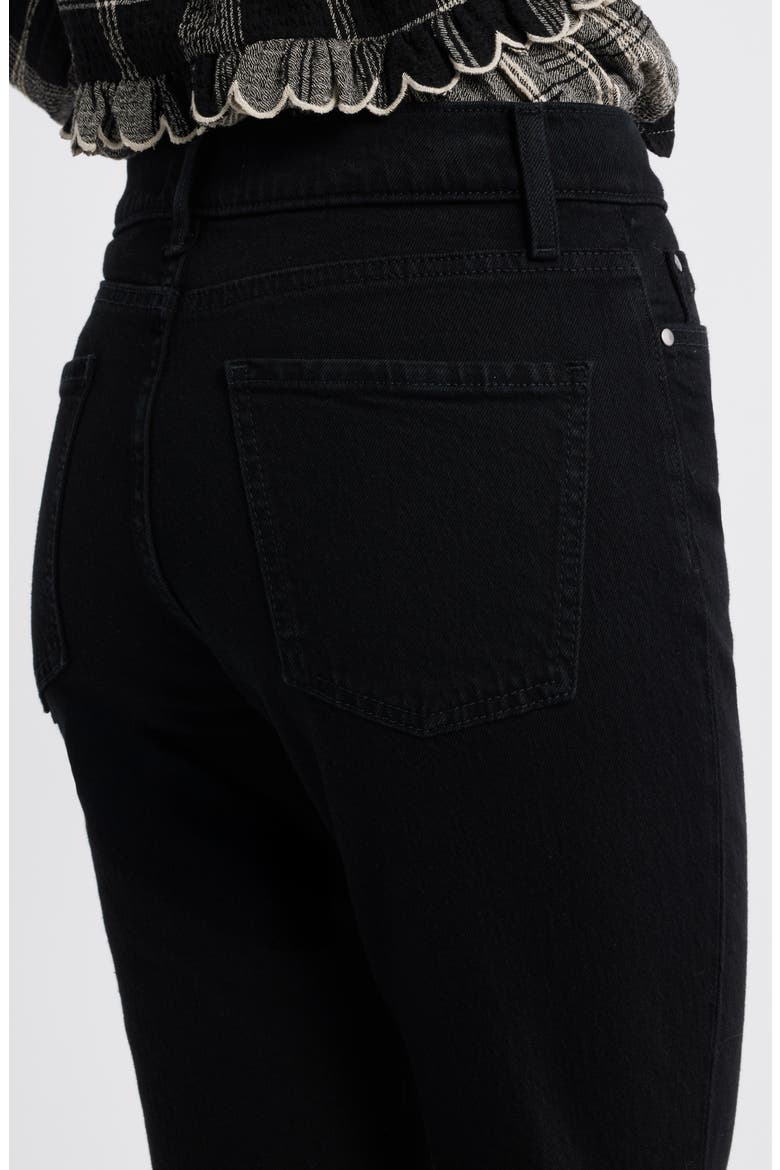 High Rise Flare Jeans, Alternate, color, BLACK RINSE