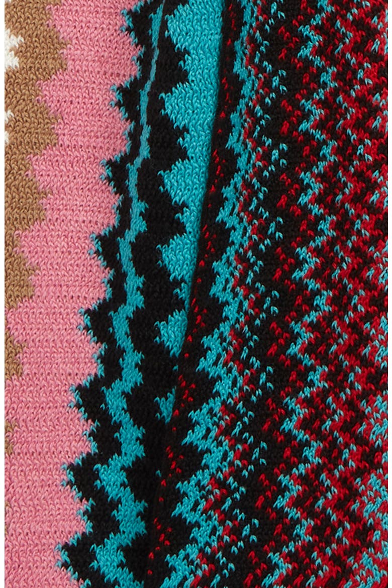 Zigzag Wool Blend Scarf, Alternate, color, MULTI PURPLE/ PINK