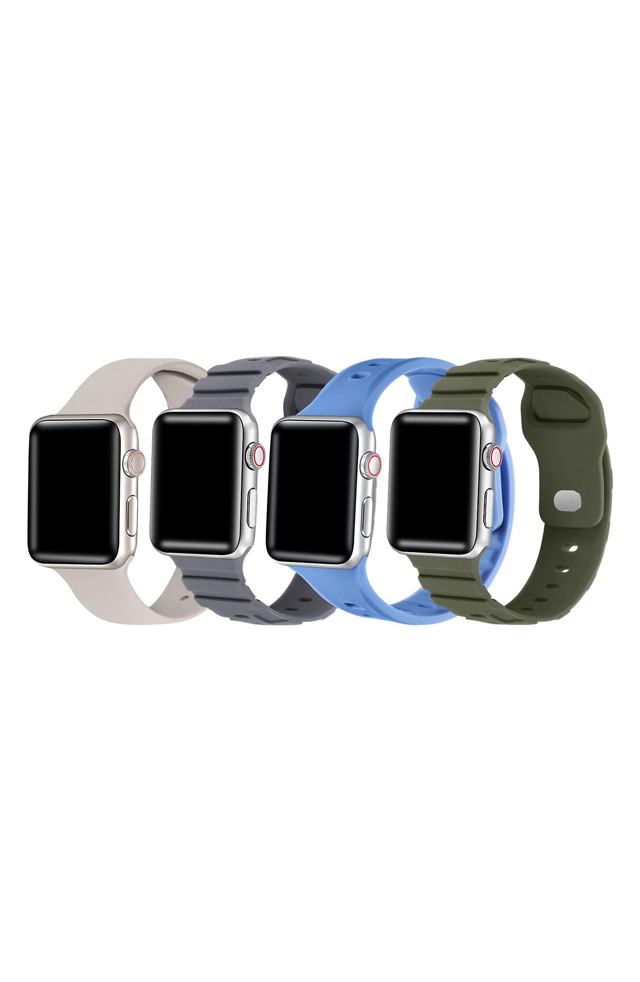 The Posh Tech Assorted 4-Pack Silicone Apple Watch® Watchbands