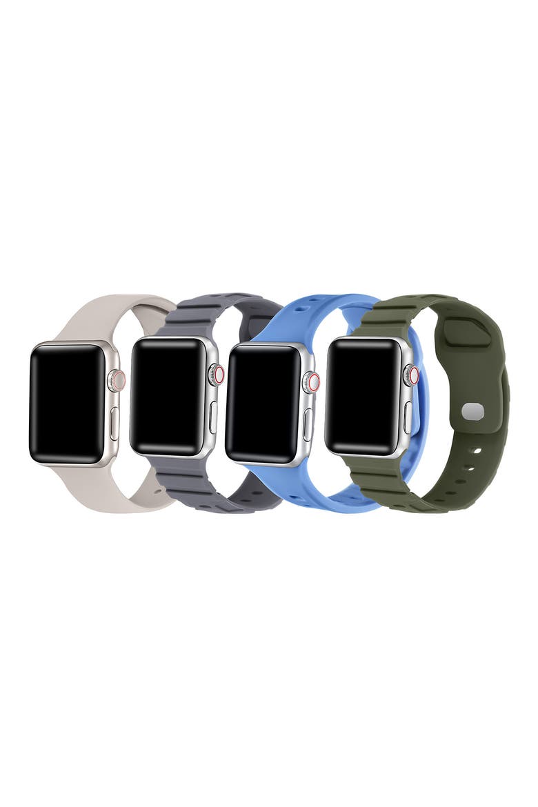 Assorted 4-Pack Silicone Apple Watch® Watchbands, Main, color, ASSORTED