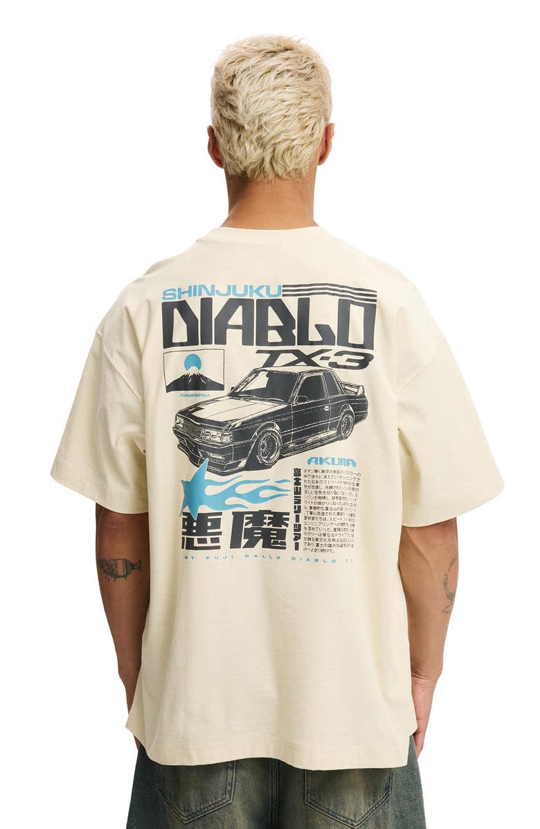 Cotton On Men's Box Fit Graphic T-Shirt, Alternate, color, Creampuff Diablo