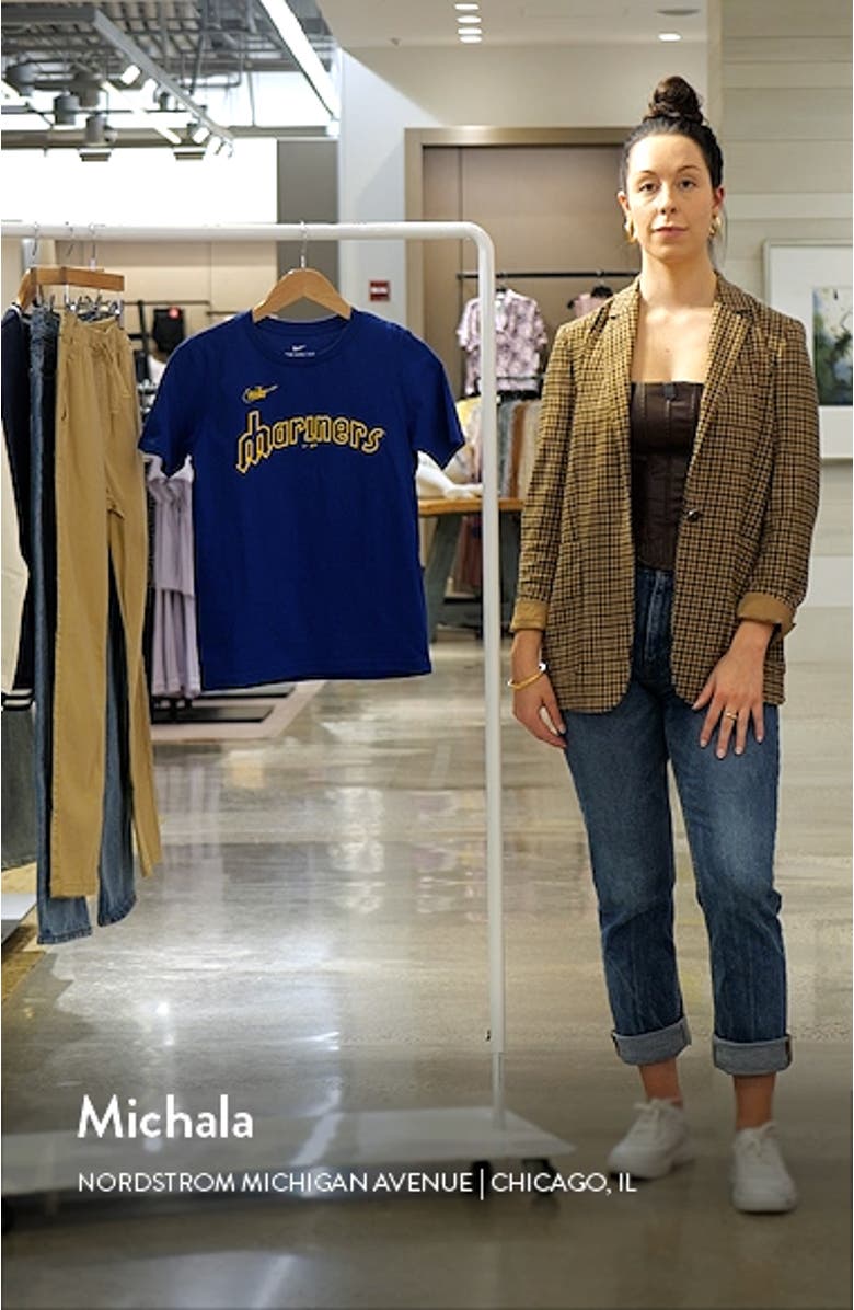 Youth Nike Ken Griffey Jr. Royal Seattle Mariners Cooperstown Collection Player Name & Number T-Shirt, sales video thumbnail