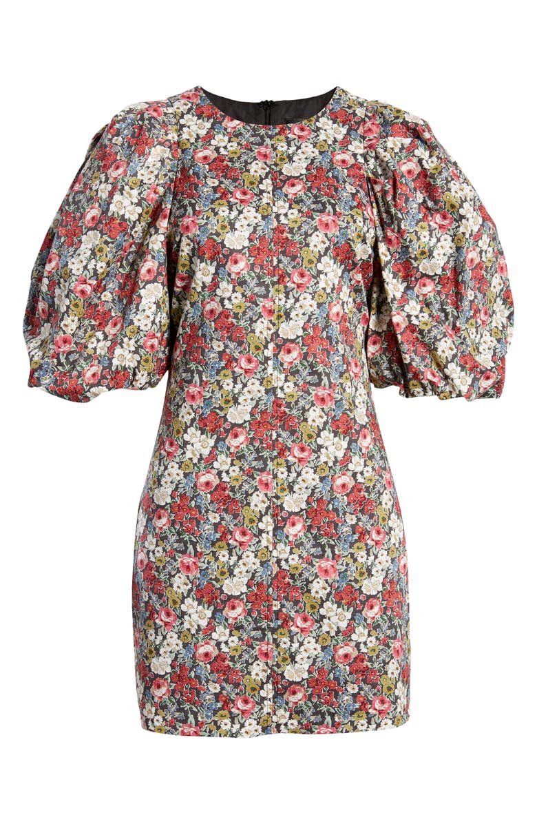 Endless Rose Floral Puff Sleeve Minidress, Alternate, color, 