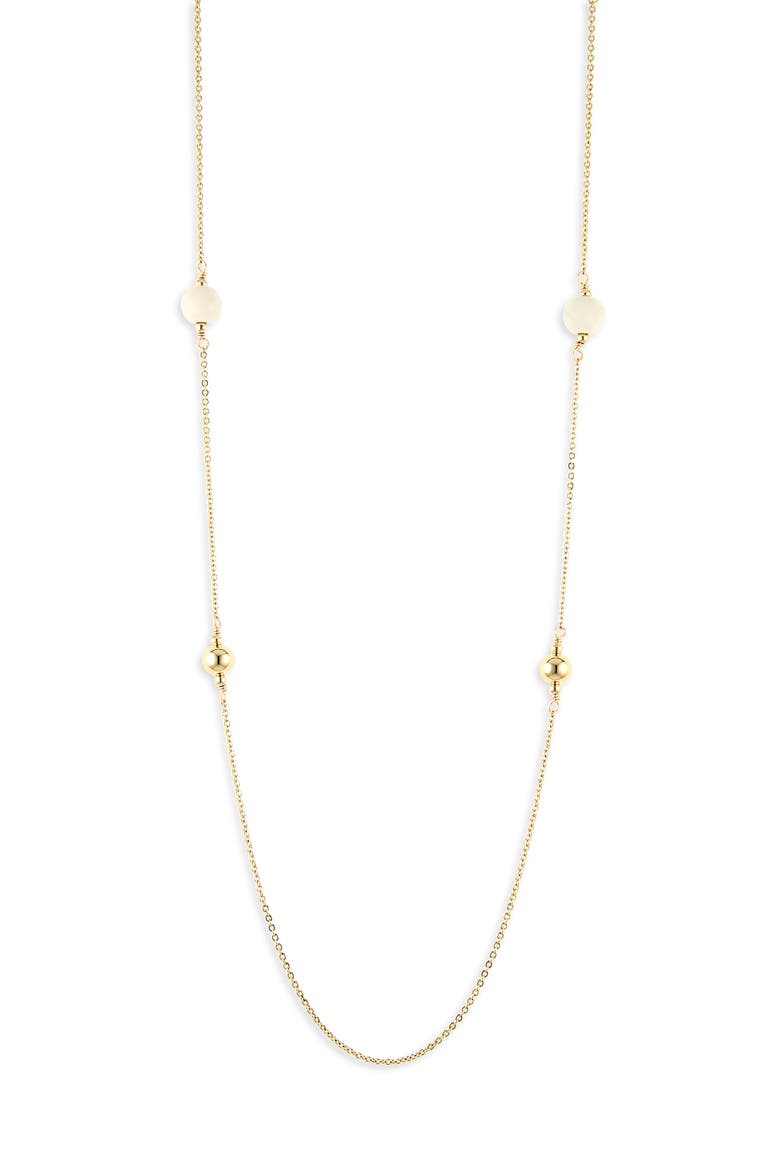 Howlite Station Necklace, Main, color, IVORY