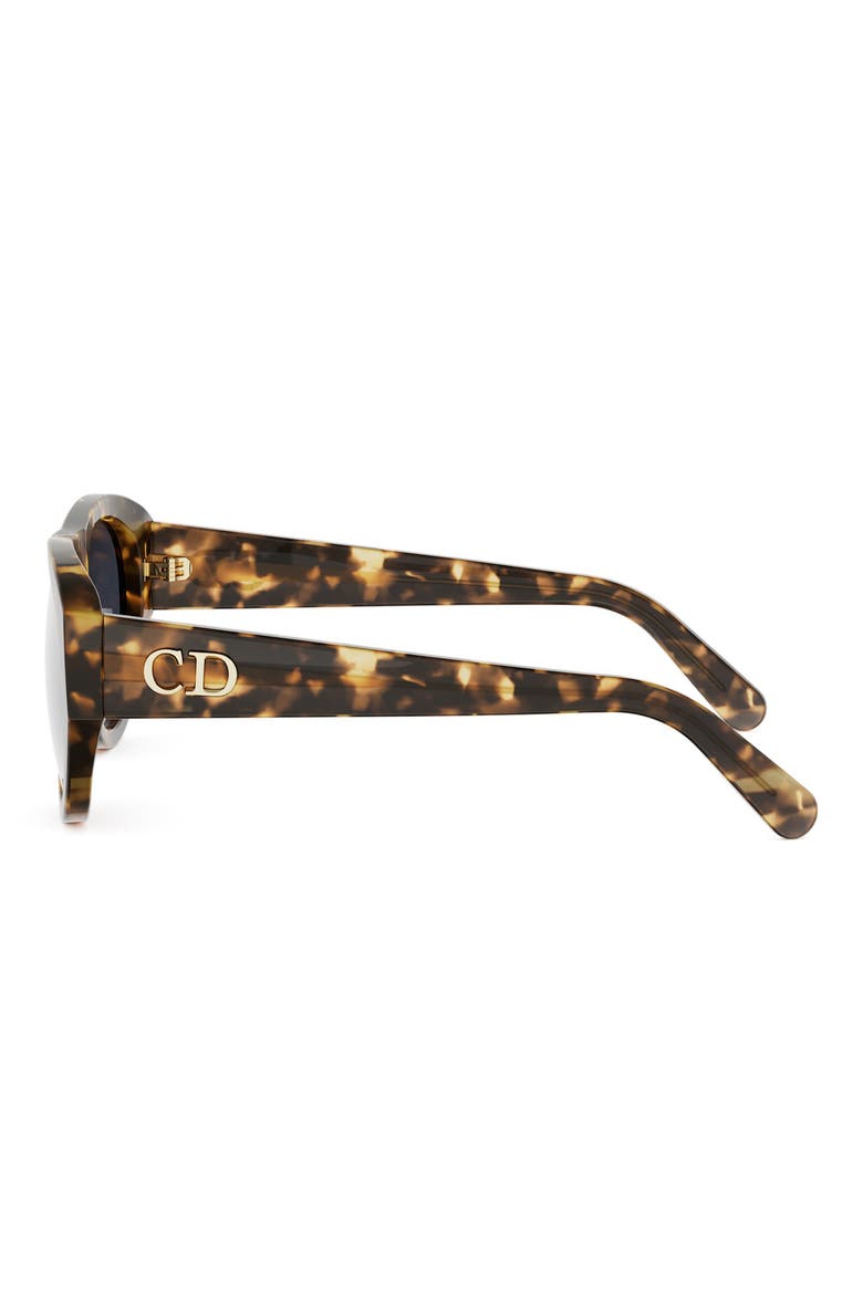 'DiorGlow A1I 55mm Gradient Pilot Sunglasses, Alternate, color, BLONDE HAVANA / GRADIENT SMOKE