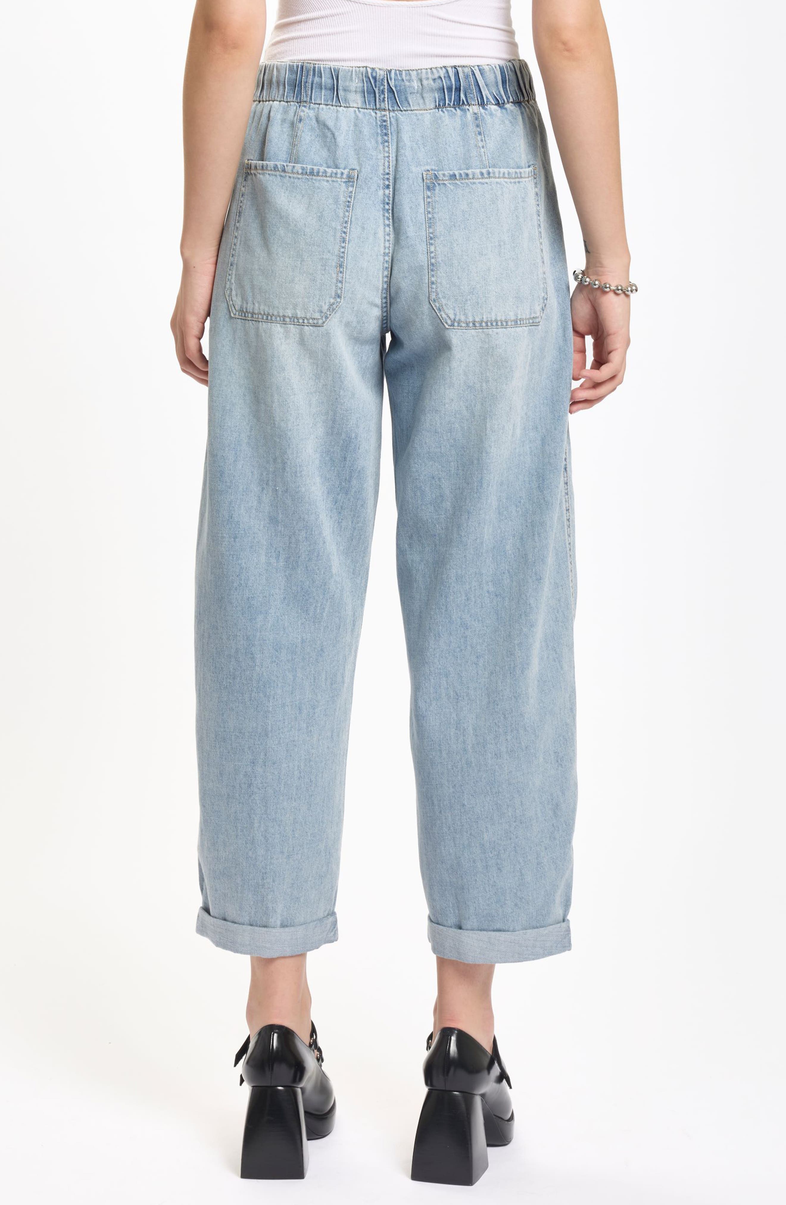 Villa Drawstring Ankle Straight Leg Jeans - image 2