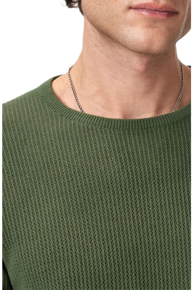 Montclair Mesh Stitch Organic Cotton Blend Sweater, Alternate, color, LIGHT OLIVE