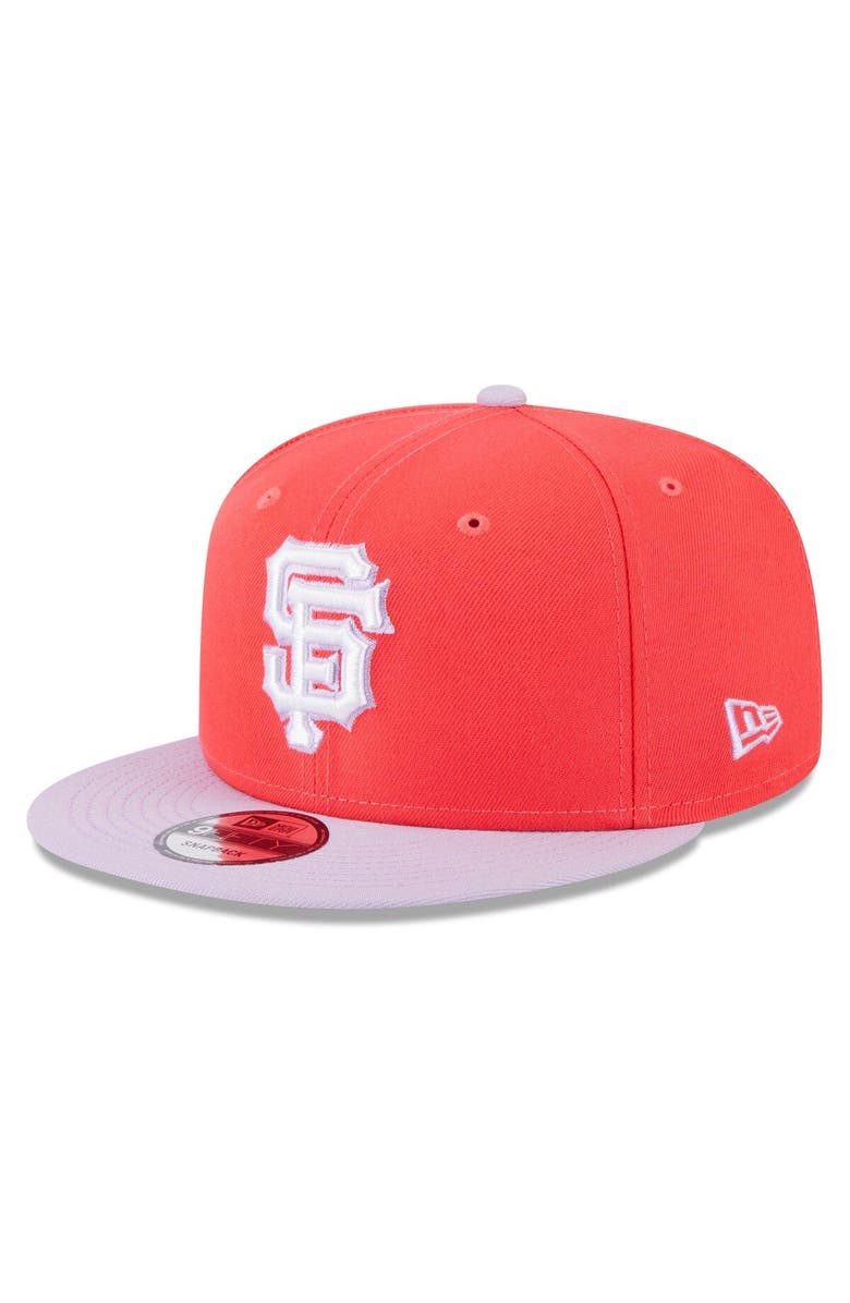 New Era Men's New Era Red/Purple San Francisco Giants Spring Basic Two-Tone 9FIFTY Snapback Hat, Main, color, Red