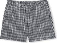 Rails Jenner Gingham Cotton Drawstring Shorts