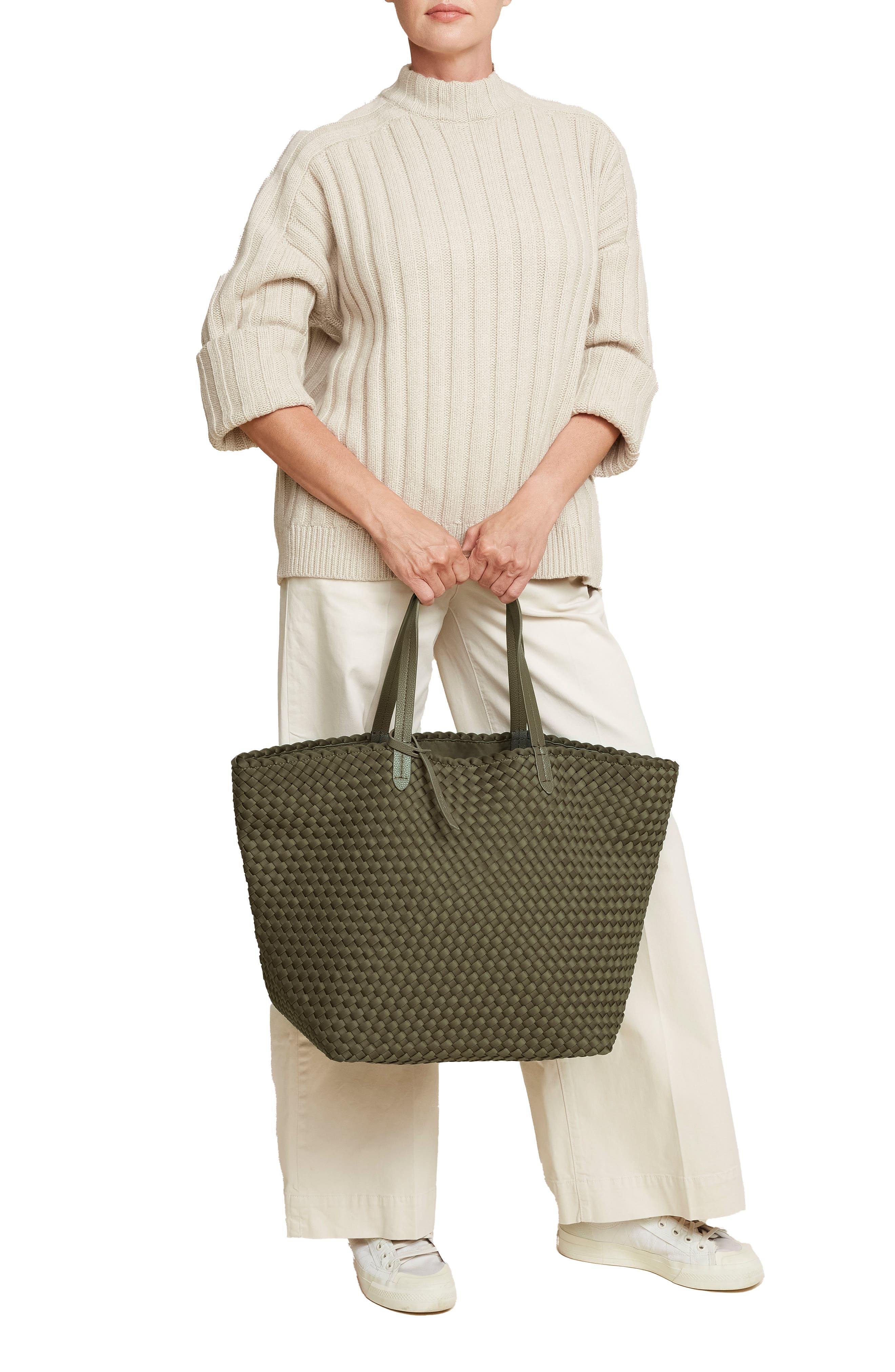 NAGHEDI Jetsetter Large Tote, Alternate, color, Olive