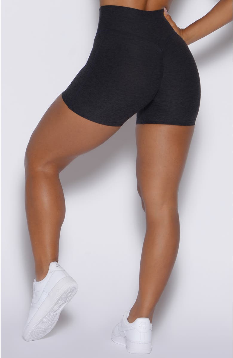 Bombshell Sportswear Tiny Waist Shorts, Alternate, color, Heathered Black