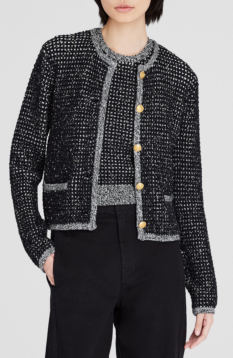 Club Monaco Tweed Cardigan, Main, color, 