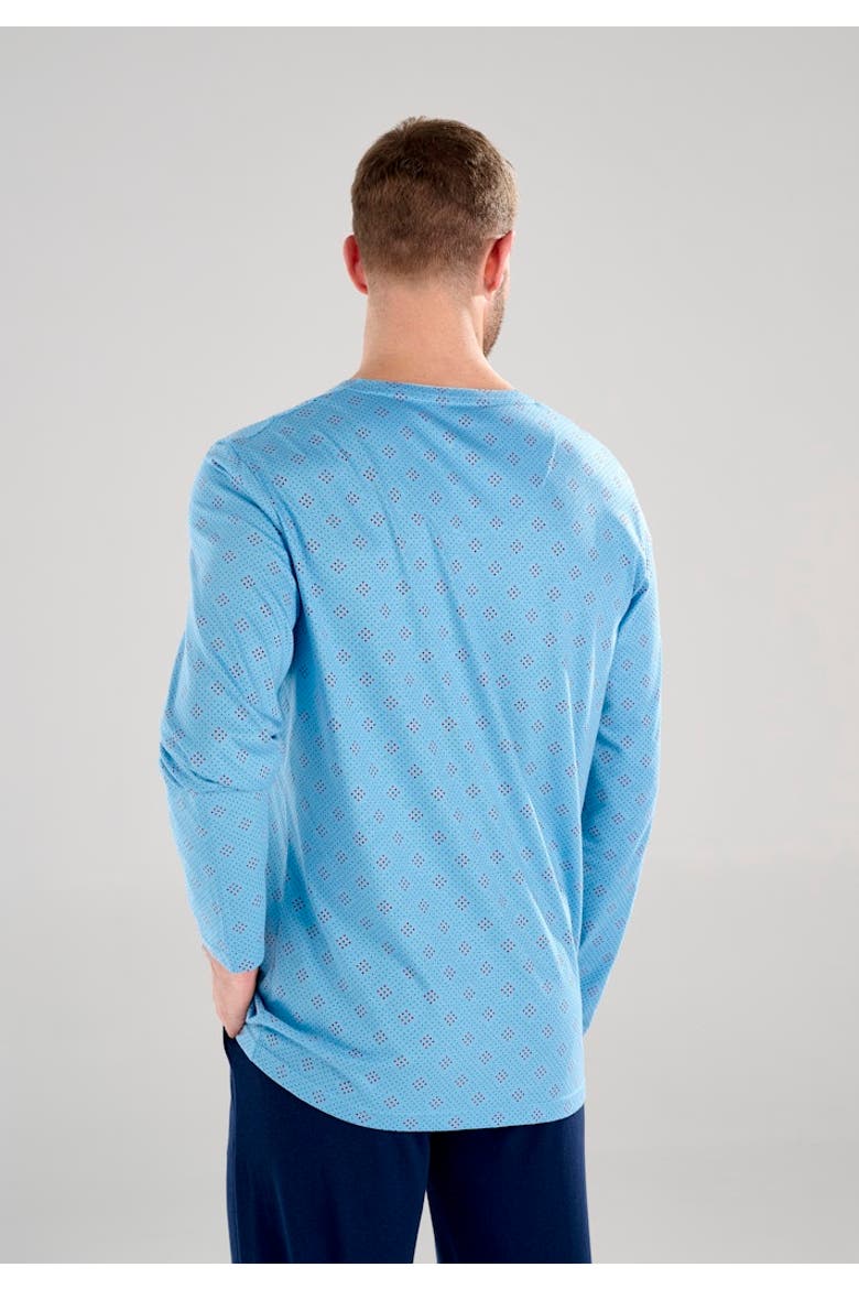 Walter Long Pajama Set, Alternate, color, Blue Print
