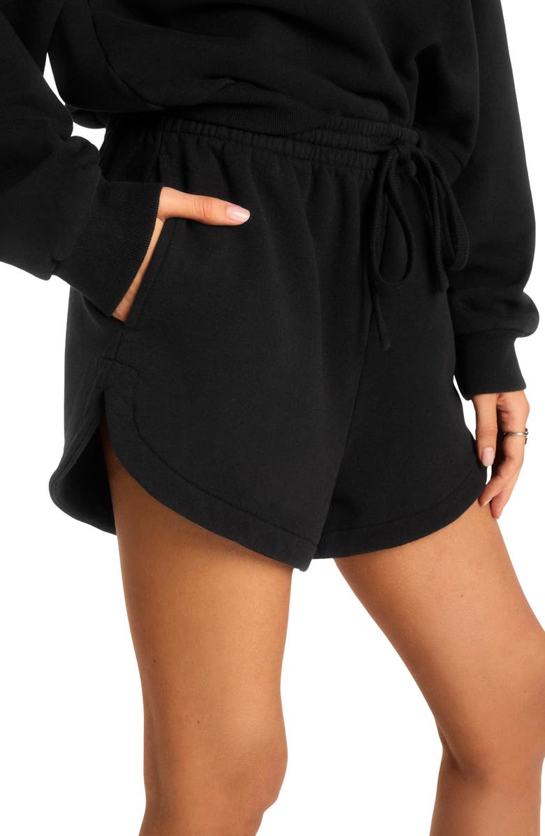 Vitamin A<sup>®</sup> Dawn Cotton Drawstring Shorts, Alternate, color, Black