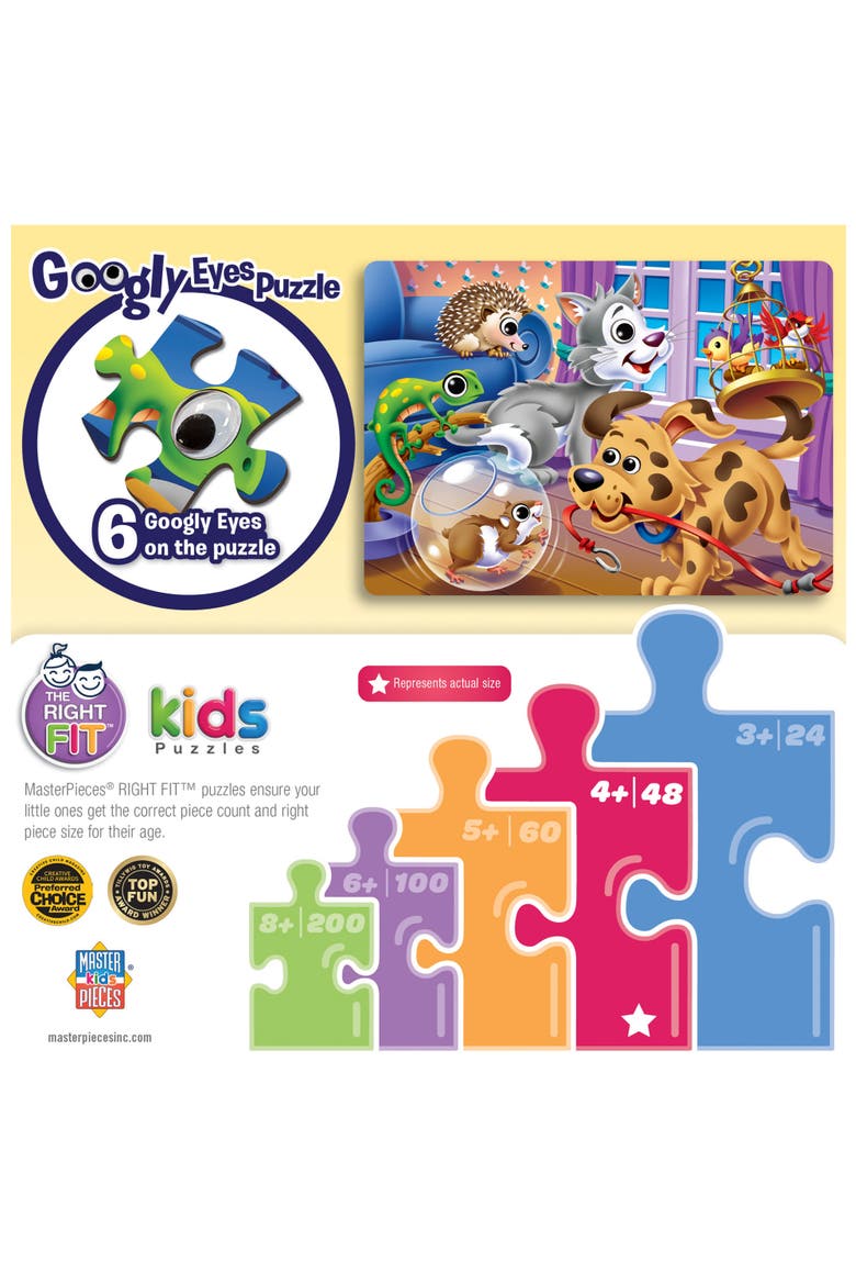 Googly Eyes Pets 48 Piece Puzzle, Alternate, color, Multicolor