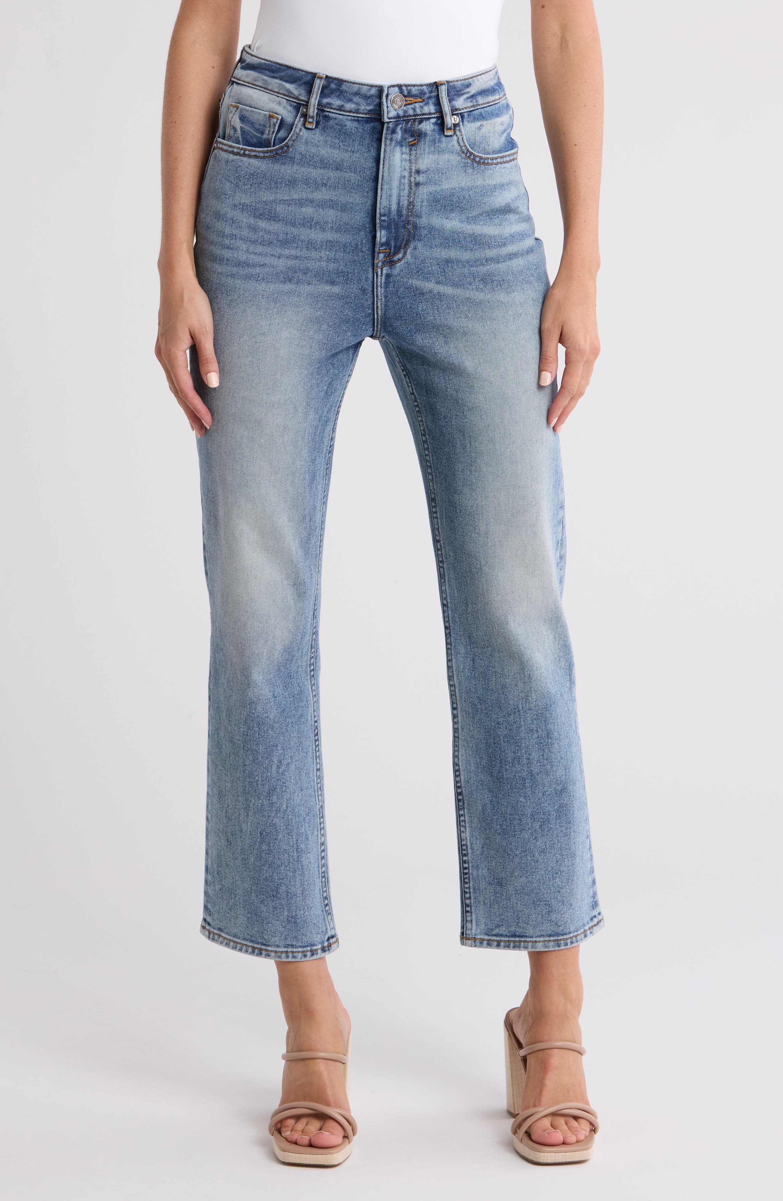 Vigoss High Waist Straight Leg Mom Jeans