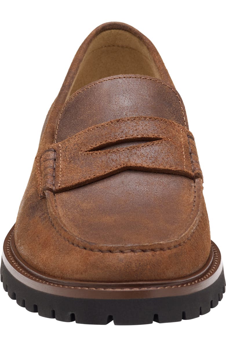 Johnston & Murphy Collier Penny Loafer, Alternate, color, Brown Bomber Leather