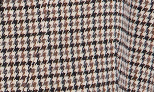 Ookie & Lala Houndstooth Inverted Notch Lapel Blazer In Gray