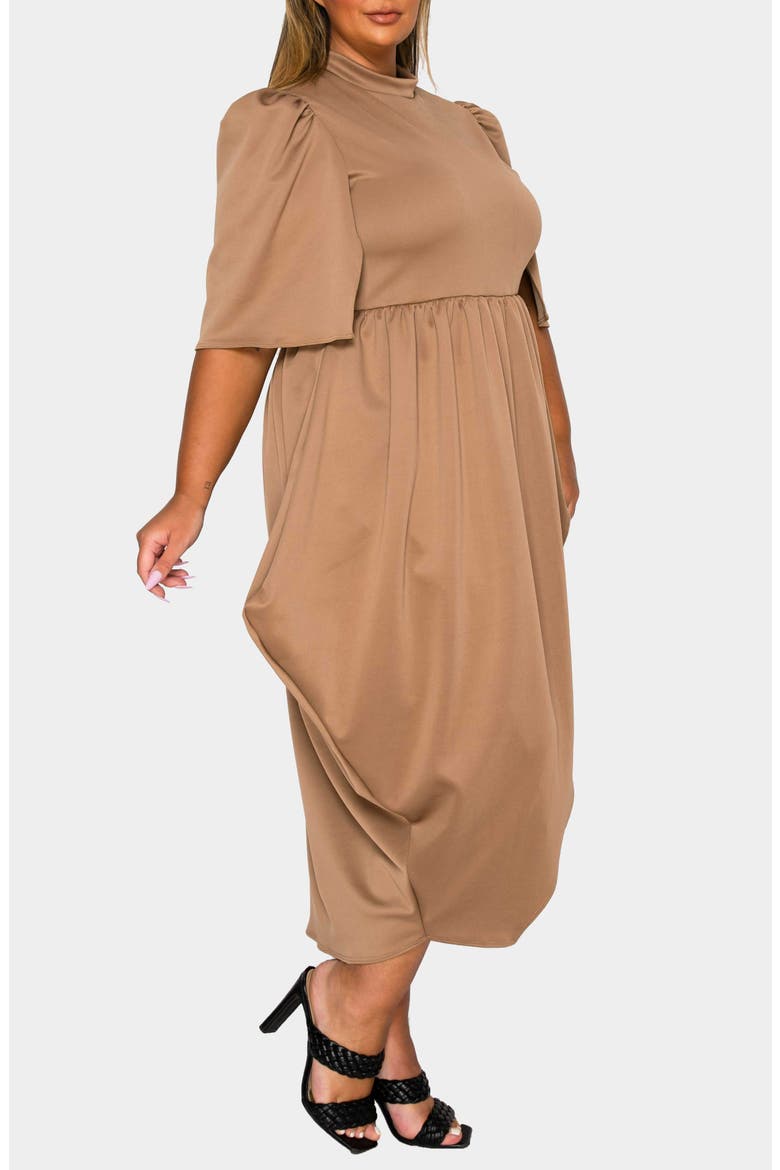 Aesira Tulip Hem Maxi Dress, Alternate, color, MOCHA