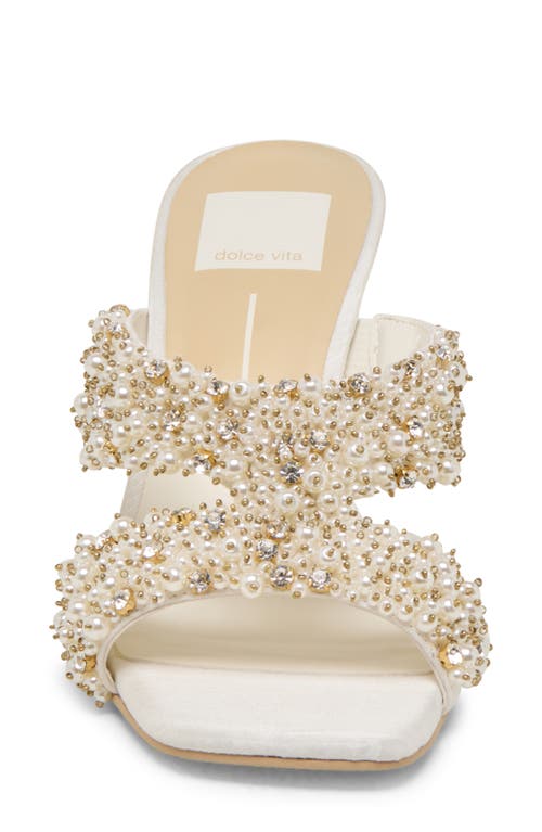 Dolce Vita Gitel Rhinestone Sandal In Ivory Rhinestone