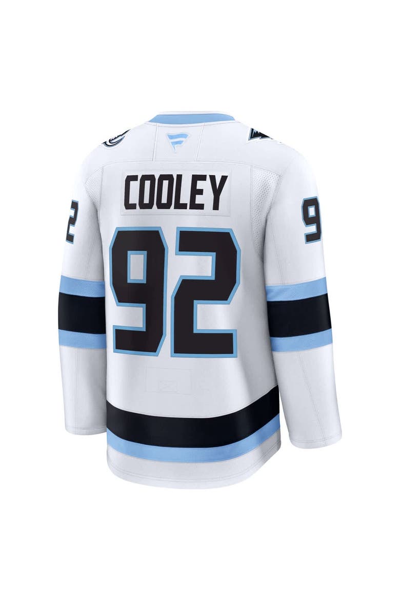 Men's Fanatics Logan Cooley White Utah Mammoth Away Premium Player Jersey, Alternate, color, White