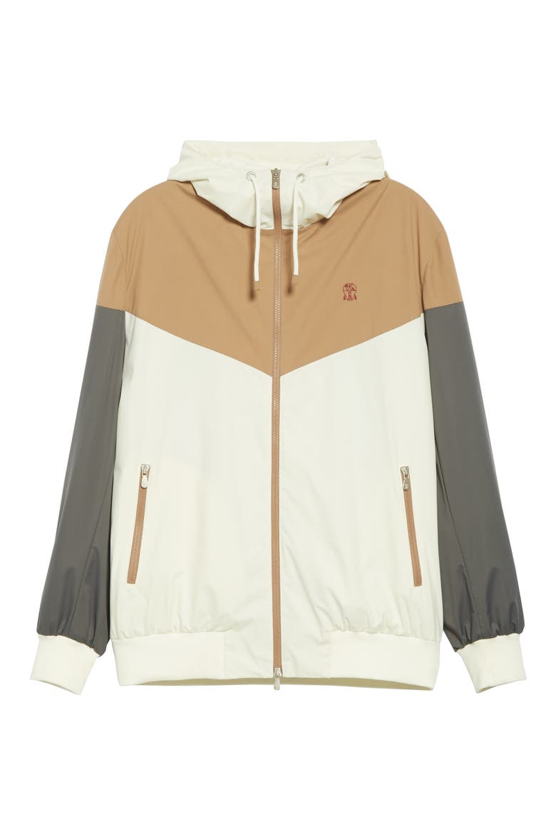 Colorblock Windbreaker, Alternate, color, OFF WHITE