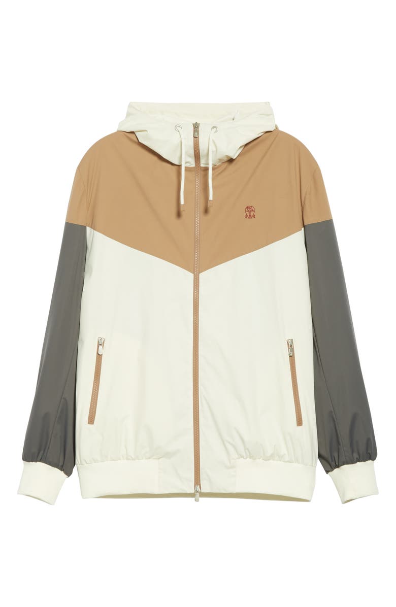 Brunello Cucinelli Colorblock Windbreaker, Alternate, color,