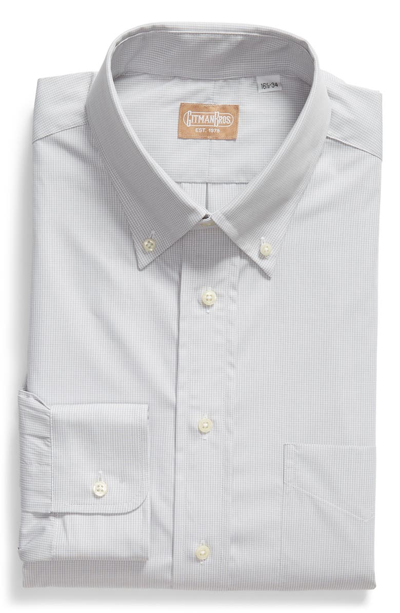 Gitman Tailored Fit Check Dress Shirt, Alternate, color,