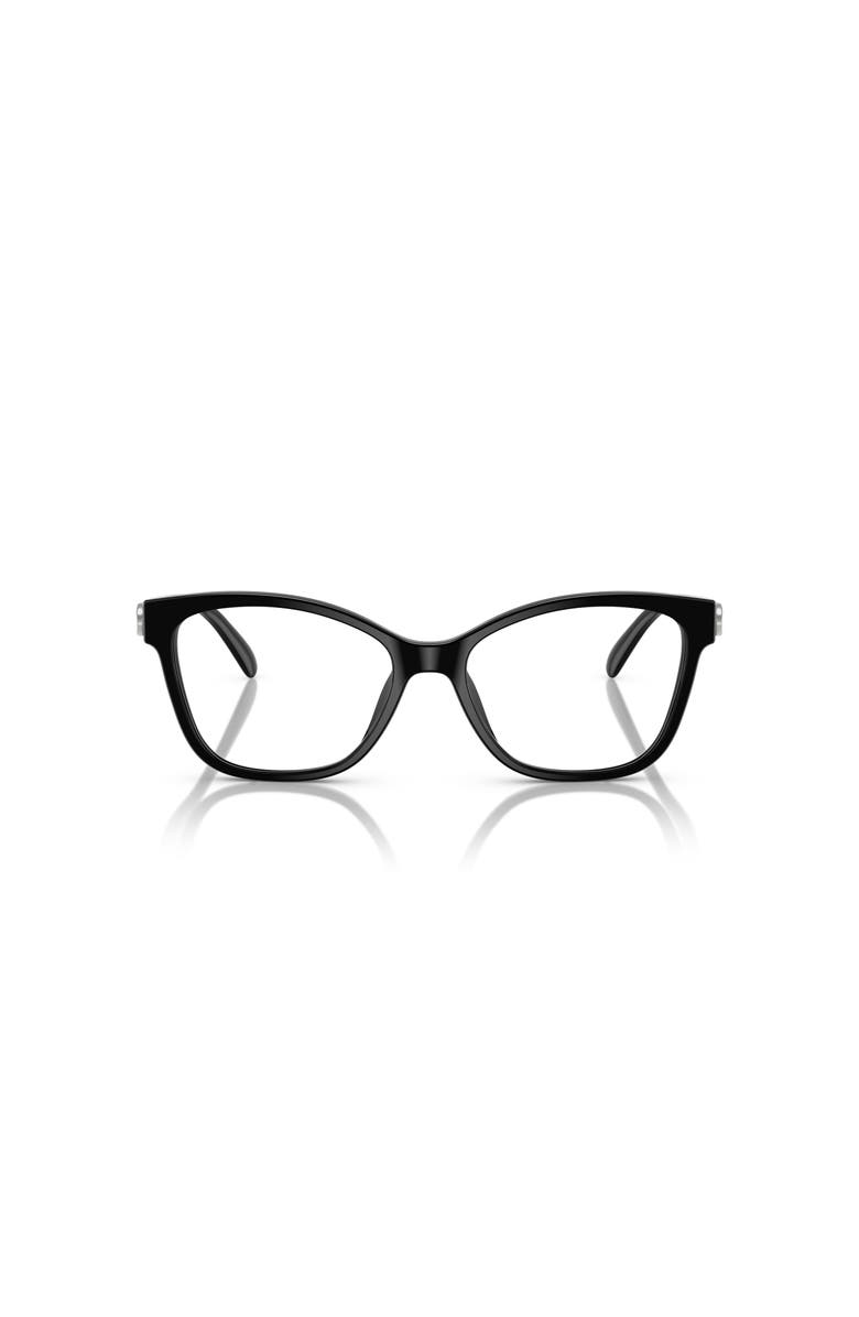 COACH 53mm Butterfly optical glasses, Alternate, color, Black