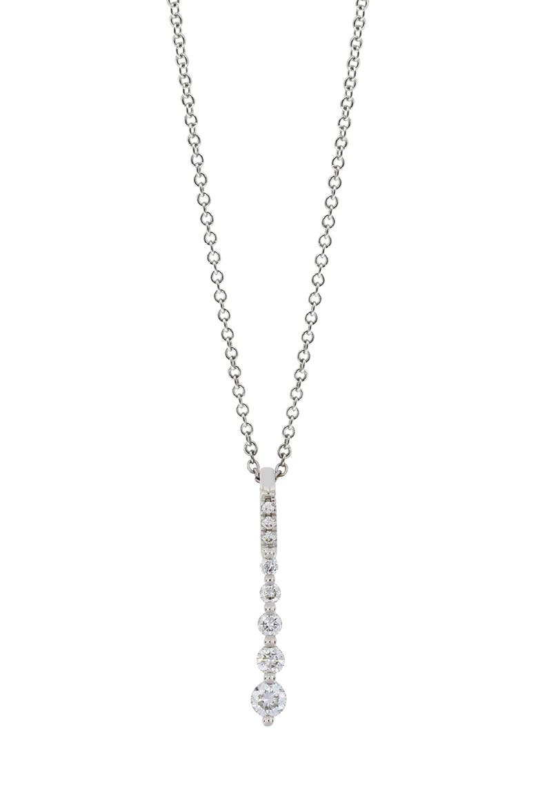 Liora Linear Diamond Pendant Necklace (Nordstrom Exclusive), Main, color, DIAMOND/ WHITE GOLD