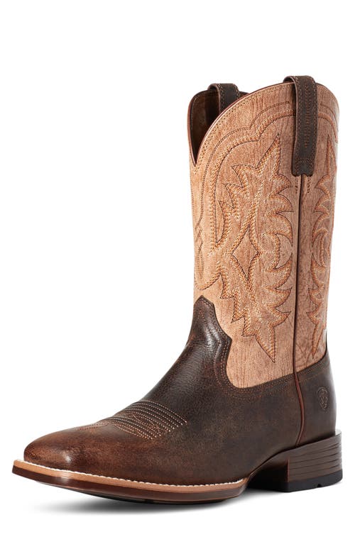 Ariat Ryden Ultra Wide Square Toe Cowboy Boot In Brown