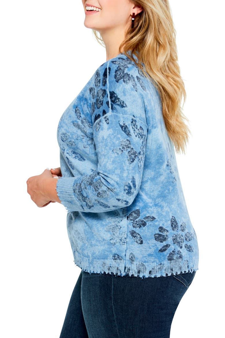Horizon Petal Pattern Sweater, Alternate, color, BLUE MULTI