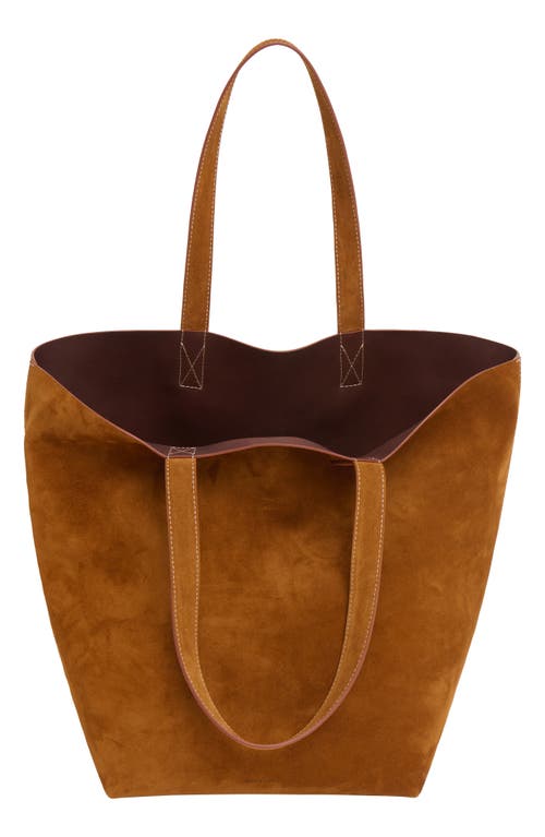 Mansur Gavriel Suede Tote In Brown